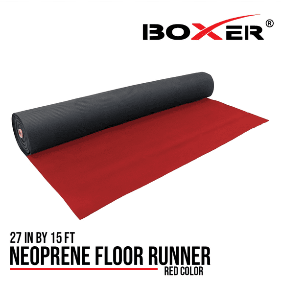 Boxer Tool Neoprene Floor Runner (Red) 27inches x 15 feet