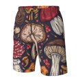 thumbnail image 5 of Kll Forest Wild Mushroom Men'S Casual Summer Beach Shorts Hawaiian Shorts With Pockets-X-Large, 5 of 9