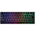 thumbnail image 1 of Teclado Irfora HXSJ Teclado de modo dual de 61 teclas BT 5.0 Teclado compacto Teclado retroiluminado RGB inalámbrico 2.4G Teclas de inyección de doble disparo, Negro Irfora Teclado, 1 of 2