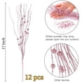 thumbnail image 2 of Artificial Glitter Berry Stem Ornaments,12 Pcs Christmas Decorative Glittery Twigs, Picks, Branches,Decorative Berry Sticks for Xmas Tree, Vase, Party, Home Decor (Pink), 2 of 8