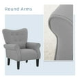 thumbnail image 2 of Hommow Mid Century Wingback Arm Chair,High Back Accent Chair,Gray, 2 of 8