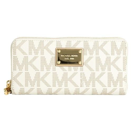 MICHAEL Michael Kors Jet Set MK Logo Vanilla Continental Wallet