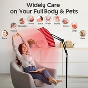 Red Light Therapy with Remote Control, 660nm Deep Red & 850nm Near Infrared LED Light for Face and Body, Home Use