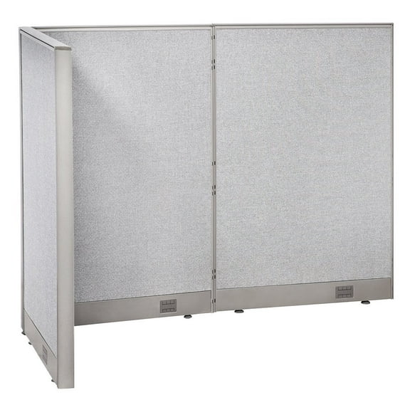 GOF L-shaped Freestanding Office Partition, Room Divider, Privacy Screen, Workstation Cubicle (36”D x 60”W x 48”H)