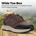 thumbnail image 4 of FitVille-zapatos anchos para hombre, zapatillas impermeables para senderismo, trabajo al aire libre, senderismo, sendores, con soporte para arco para aliviar el dolor en el talón, 4 of 4