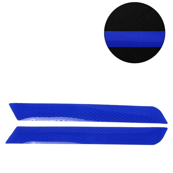 Unique Bargains Reflective Bumper Decal Fluorescent Blue Rectangle Long Strip Reflective Car Sticker Personalized Decoration Vehicle Body or Door or Window /Dashboard
