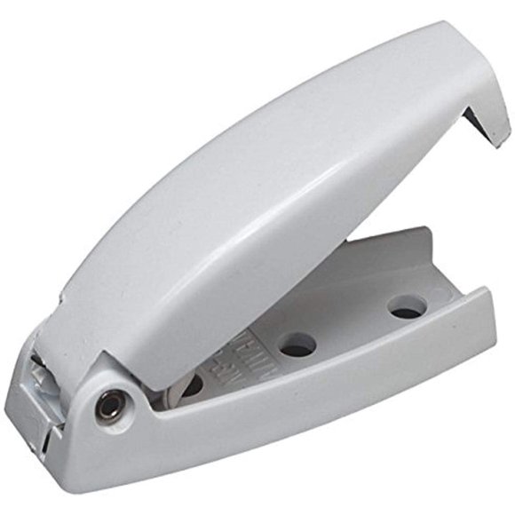 RV Designer Collection E211 White Rounded Baggage Door Catch - Pair