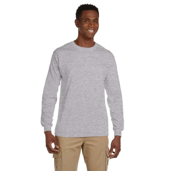 Gildan Ultra Cotton Adult Long Sleeve Tee With Pocket