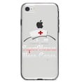 thumbnail image 1 of DistinctInk Clear Shockproof Hybrid Case for iPhone 7 8 SE (2020 Model) 4.7" Screen TPU Bumper Acrylic Back Tempered Glass Screen Protector - Nurse - Not All Super Heroes Wear Capes, 1 of 5
