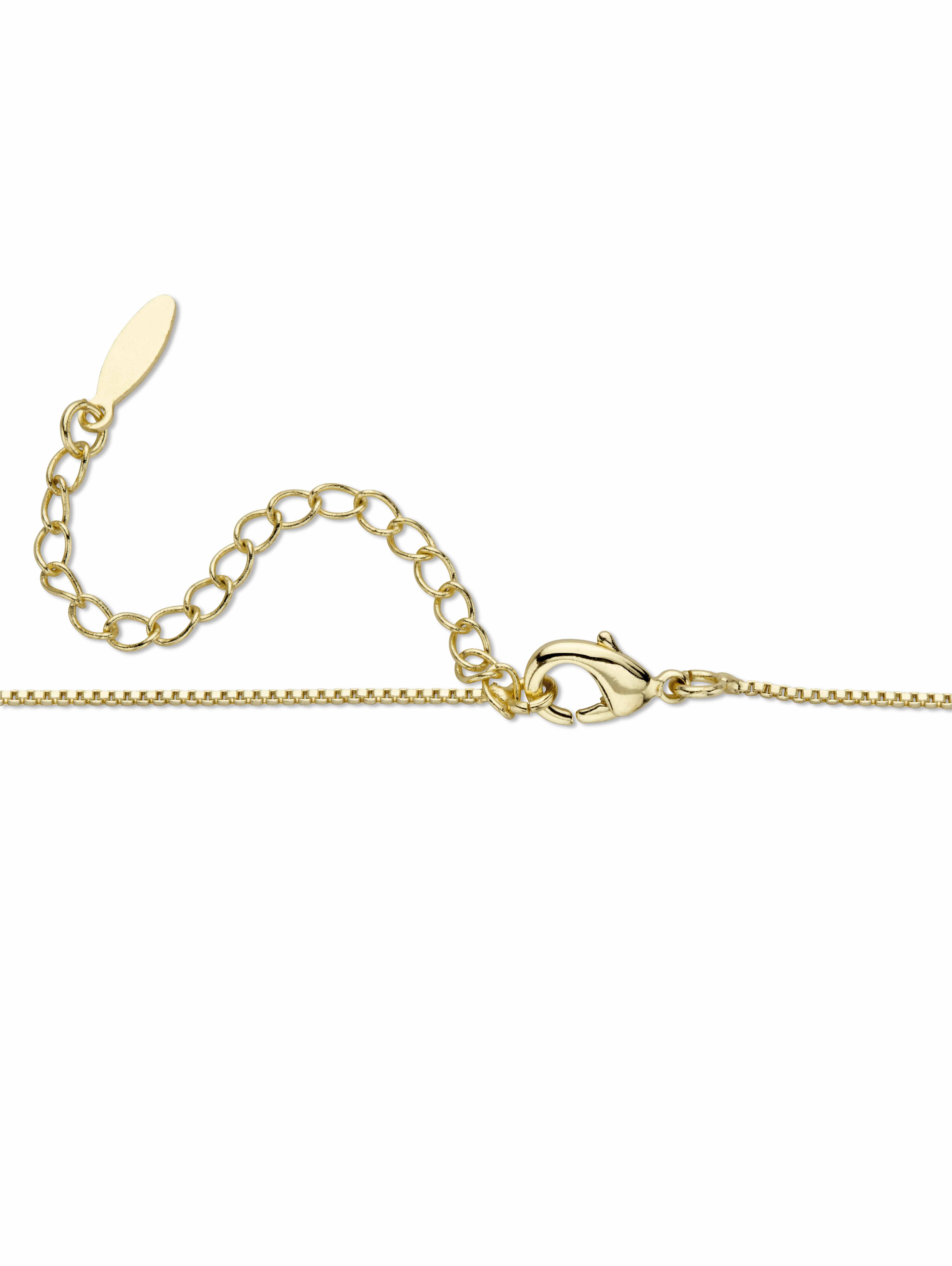 White Round Crystal Pave Butterfly Pendant Necklace 16"-18" Chain  Goldtone