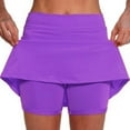 thumbnail image 2 of Women's Stretchy Knee Length Skirt Athletic Skort MId Waist with Pockets, 2 of 5