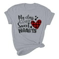 thumbnail image 5 of Pisexur Valentines Day T-shirt Top T-shirt à Manches Courtes Imprimé Amour de la Saint-Valentin pour Femmes, Col Rond, 5 of 5