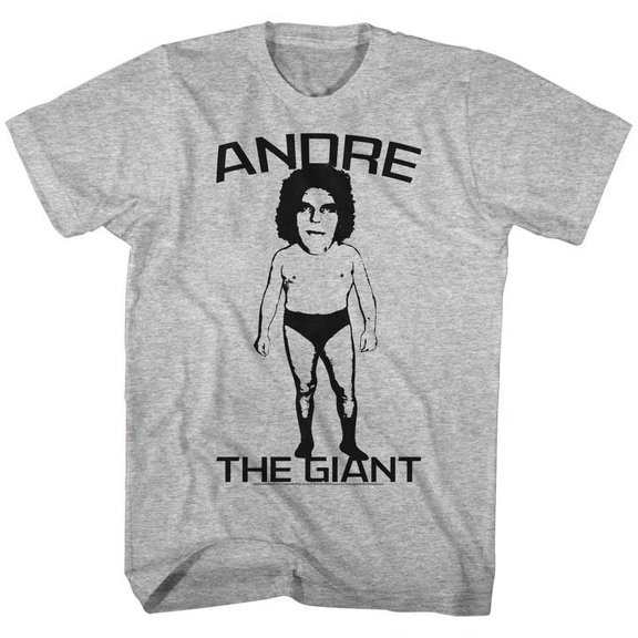 Andre The Giant Big Head Gray Heather Adult T-Shirt 4Xl