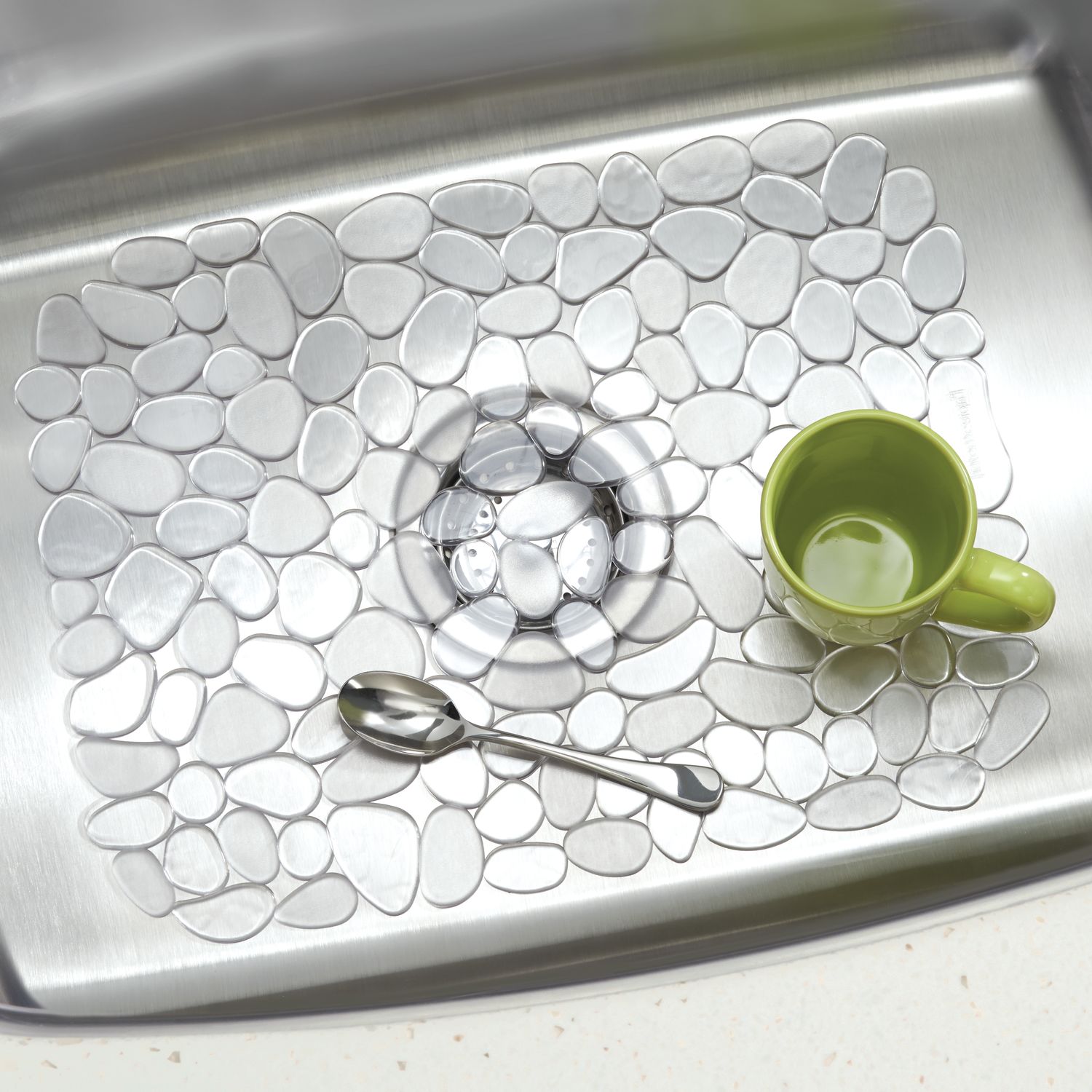 iDesign Pebblz 12" x 15.5" Large Sink Mat, Clear - image 4 of 7
