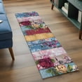 thumbnail image 4 of 2x6 Kitchen Runner Rug, Vintage Floral Non-Skid Rubber Backing Large Rectangle Rugs - Living Room Bedroom Home Office, Farmhouse Botanical Flowers Indoor Floor Mat Carpets Washable Rug, 4 of 9