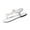White, variant on HomeDM Flat Thong Sandals for Women Open Toe Elastic Ankle Strap Summer Dressy Flip Flops, Brown Size 7.5