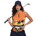 thumbnail image 6 of HUIACONG Tropical Palm Tree Durable Women Sleeveless Golf Half Zip Vest, Quick Dry Workout Tank Tops Casual Fashion for Running Tennis Outdoor, 6 of 7