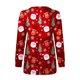 thumbnail image 5 of Pntutb, camiseta informal de manga larga con cuello en V de Navidad para mujer, blusa holgada con estampado de otoño, tops con cremallera Pntutb Pntutb-5389, 5 of 5