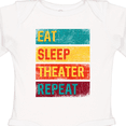 thumbnail image 4 of Inktastic Acting Eat Sleep Theater Repeat Boys or Girls Long Sleeve Baby Bodysuit, 4 of 5
