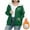 Green, variant on Rvasteizo Women's Plus Full Zip Fleece Hoodie Casual Fall Winter Solid Long Sleeve Oversized Top