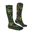 thumbnail image 3 of Balery Mardi Gras6 Printed Novelty Socks Men's Women's Crew Socks Sports Socks Knee High Socks Cotton Socks Quirky and Cool Socks, 3 of 9