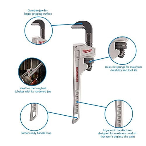 Milwaukee Tool 14&rdquo; Aluminum Pipe Wrench