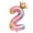 Number 2, variant on 32-Inch Gradient Color Crown Digital Balloon Children Birthday Decoration Film Balloon(Number 9 )