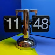 ENAPY Retro Flip Desk & Shelf Clock with Metal Stand
