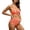 Orange, variant on Maternity Two Piece Swimsuit with Tie Front - Textured High Waisted Pregnancy Bikini Set