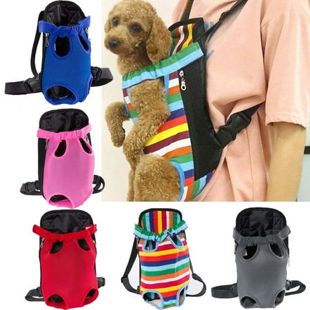 WANGLI Small Pets Dog Carrier Backpack Sling Mesh Travel Puppy Shoulder Bag Chest Pack