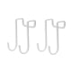 thumbnail image 1 of 2 PCS 1 Set Double-file Ropa Ganchos Punch-Free Port Back Hooks (blanco), 1 of 5