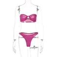 thumbnail image 2 of Conjunto de bikini para mujer Traje de baño Traje de baño de corte alto para mujer para viajes Violeta Yuyangstore Traje de bikini de mujer, 2 of 6