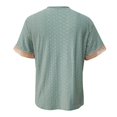 thumbnail image 3 of Gibobby Playeras Mujer Camisetas Cuello V Tops para mujer Casual Summer Lace V Neck Puff Sleeve Camisetas y blusas Fashion Eyelet(Verde,CH), 3 of 5
