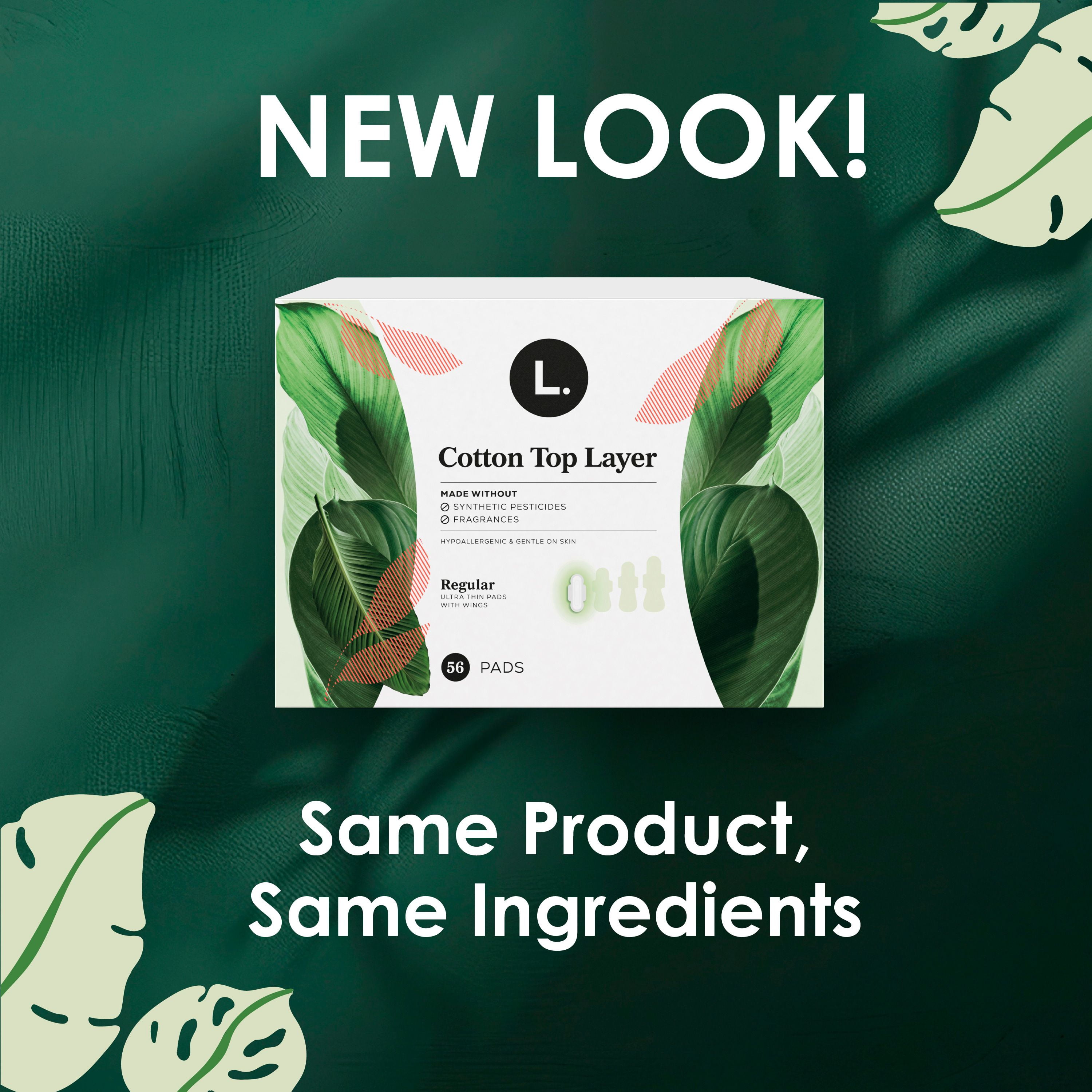 Serviettes menstruelles L. ultraminces pour femmes, degré d’absorption super, voile supérieur en coton biologique, avec ailes 42 Unité