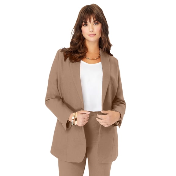 Roaman's Women's Plus Size Petite Plus Size Bendover Blazer