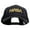 Black, variant on NASA Patched Big Size Structured Solid Poly Cotton Twill Pro Style Cap - Black XL-3XL