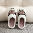 thumbnail image 6 of WOYY Winter Furry Slippers For Women Cute Cow Print Warm Comfort Indoor House Shoes, 6 of 8