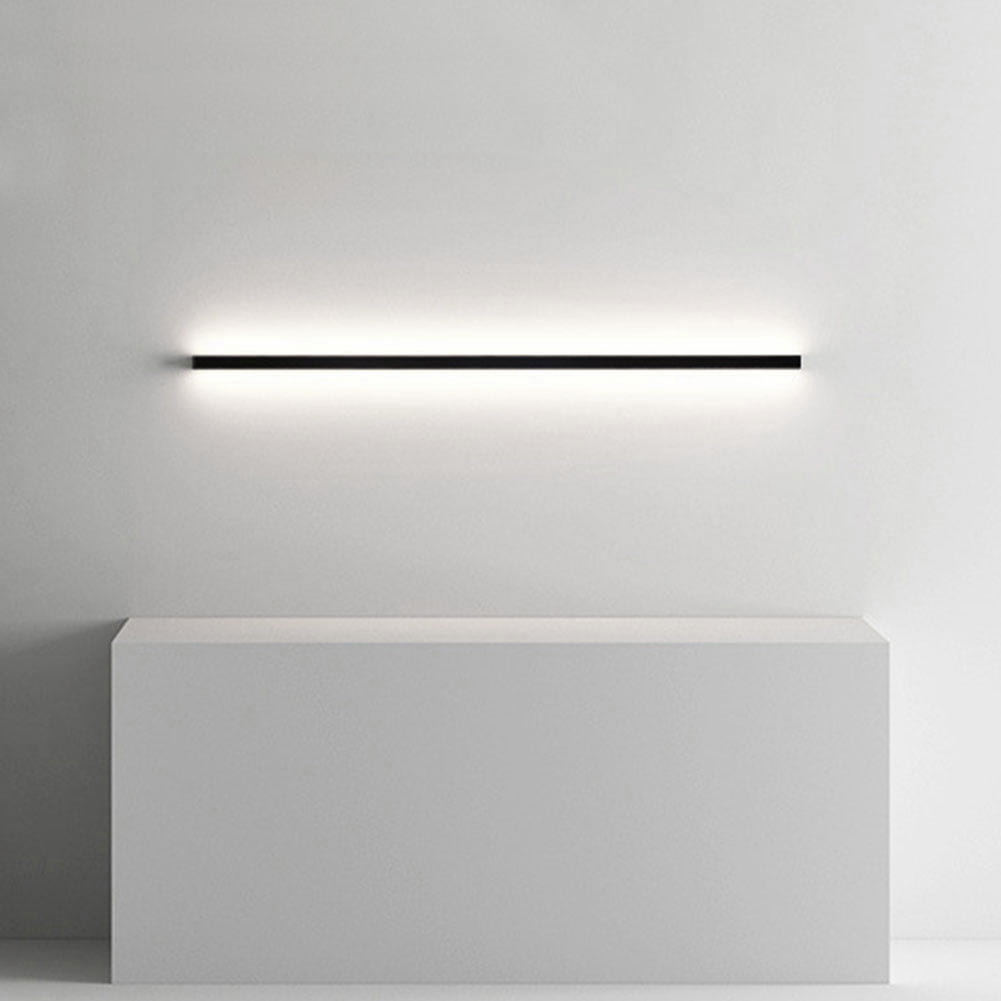 Modern Outdoor Wall Light, Black Long LED Wall Sconce Waterproof, 3000K Neutral Light, Exterior Wall Light Fixture for Porch, Patio, Garage, Yard (100 cm Neutral Light)