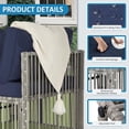 thumbnail image 2 of Ainfox 7 Pieces Outdoor Wicker Patio Furniture Set, Adjustable Backrest Sectional Conversation Couch with Thick Cushions & Coffee Table for Garden Porch Poolside, Gray/Blue, 2 of 8