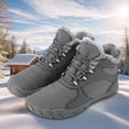 thumbnail image 3 of Botines Minimalistas Botas Felpa Invierno Antideslizantes para Hombre Mujer (Gris 38), 3 of 9