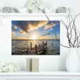 thumbnail image 1 of Abandoned Boardwalk in Seashore - Bridge Canvas Art Print, 1 of 3