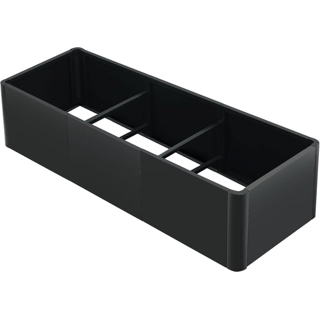 QinaQin Heavy-Duty Rectangular Steel Elevated Garden Planter Boxes – Highly Weather-Resistant, Tool-Free Assembly, Bottomless Design, Ideal for Patios, Balconies, and Commercial Use