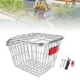 thumbnail image 5 of Miulika Rear Bike Basket Rack Heavy Duty Portable Iron Wire Easy Install Basket for Riding Accessories With Lid, 5 of 9