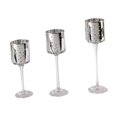 thumbnail image 3 of Candelabro de cristal de 3 uds, portavelas cónico para decoración del hogar, candelabro para chimenea, soporte para velas de fiesta y cena, portavelas estrellas plateadas, 3 of 8