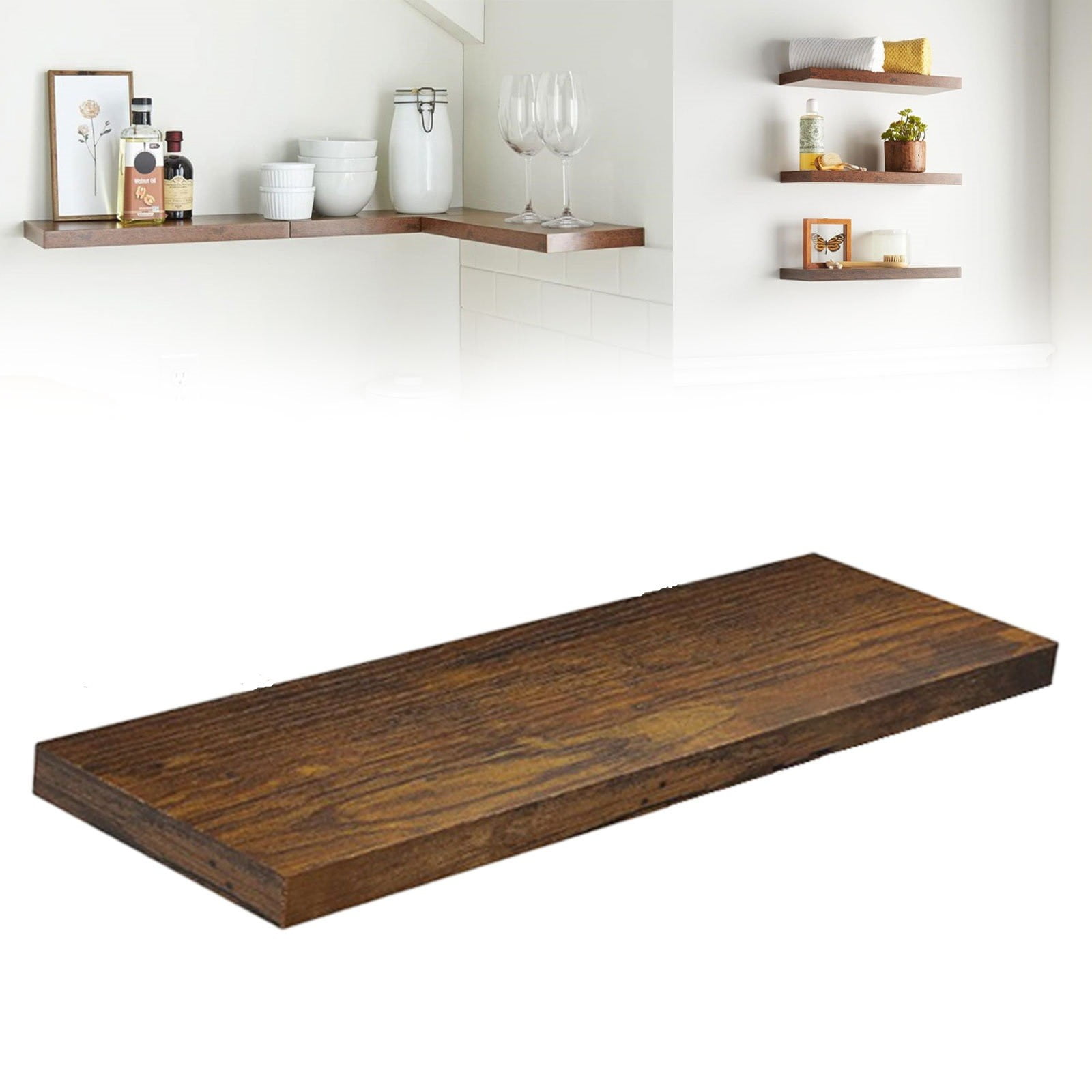 Ctnporpo Modern Floating Shelves for Wall Wide Shelves for Kitchen