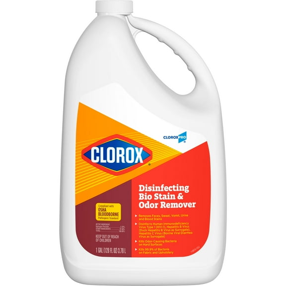 CloroxPro Clorox Disinfecting Bio Stain and Odor Remover Refill, 128 Fl Oz