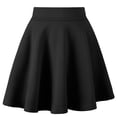 thumbnail image 2 of Falda de tenis mini elástica básica y versátil de corte A para mujer, falda de baile, 2 of 5