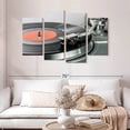 thumbnail image 2 of Elephant Stock Vinyl Record Player Wall Art - Horizontal Multi Panel Canvas - Living Room Wall Decor - Music Multi Panel - Silver And Black Decor - 52" x 32", 2 of 8