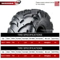thumbnail image 6 of Wanda ATV/UTV tires (2) 25x8-12 Front & (4) 25x12-10 Rear 6PR P341, Set 6, 6 of 10
