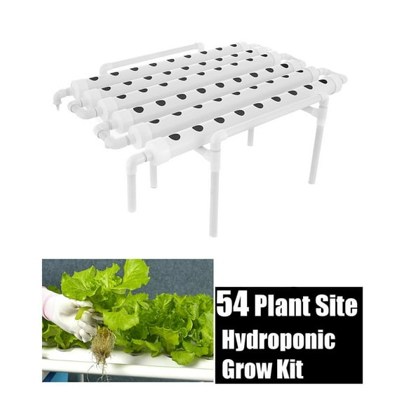 HayWHNKN 6 Pipes 54 Holes Hydroponic Piping Site Grow Kit Water Culture Garden System